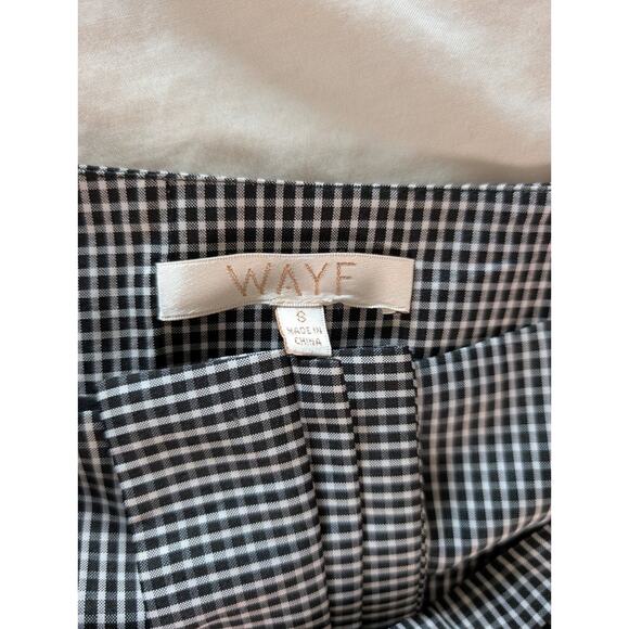 WAYF Gingham Check Mini Skirt Black White Ruffle Hem Bow Detail Size Small - Picture 4 of 11
